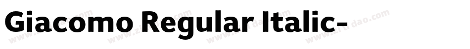 Giacomo Regular Italic字体转换